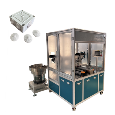 Máquina de ensamblaje de caja de conexiones de plástico y tapón/tapón de goma